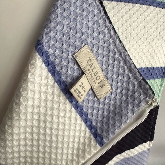 Blue Striped Dress, Talbots, Size 24 - Picture 8 of 8